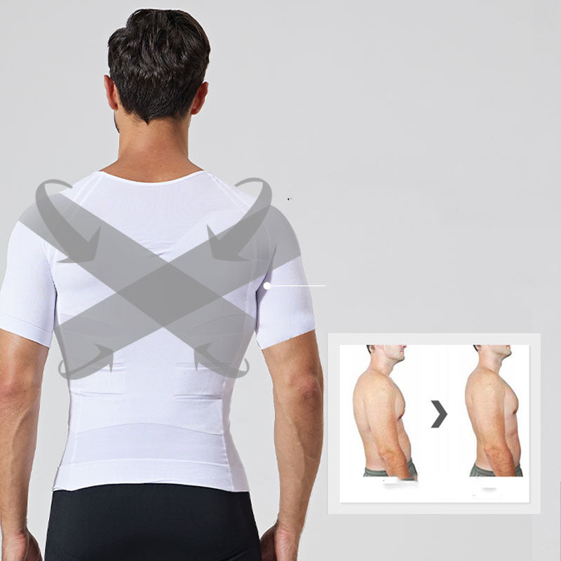 Men's Vest Shapewear Men Body Toning T-Shirt Slimming Body Shaper Corrective Posture Belly Control Compression Man Modeling Underwear Corset